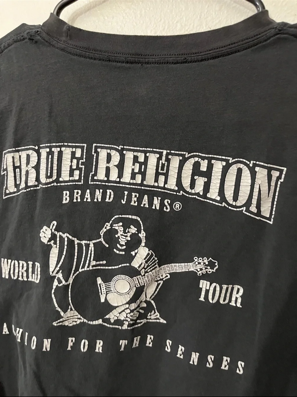 True Religion Black Short Sleeve Graphic Tee